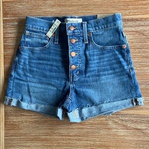 Madewell high rise denim shorts